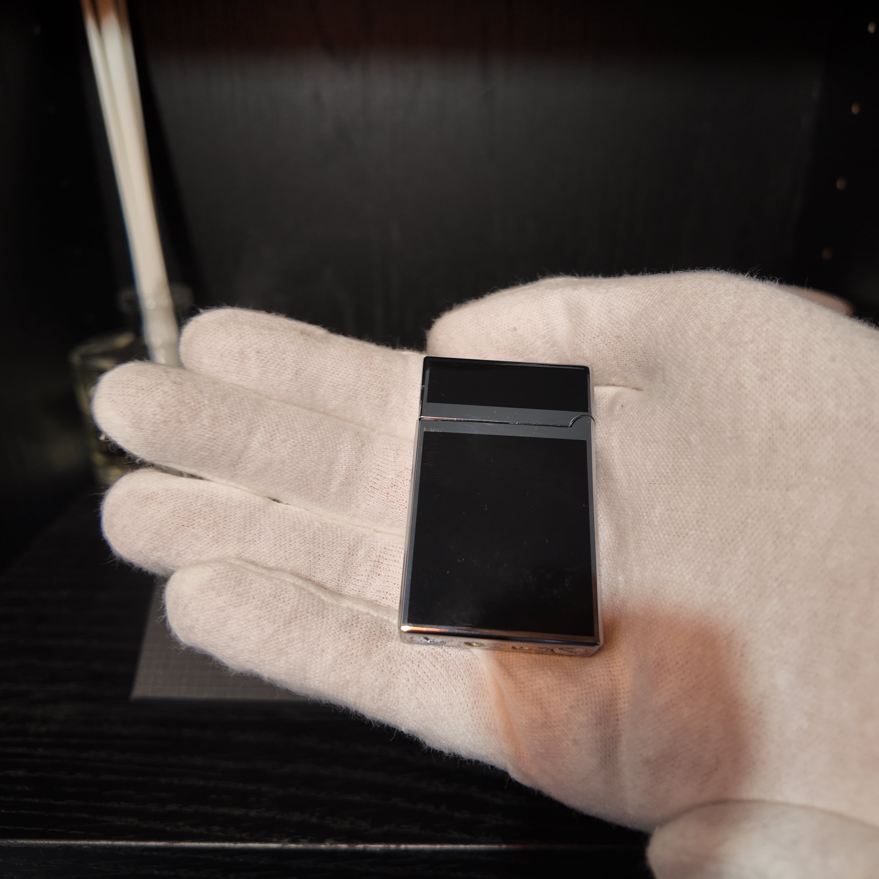 Luxury Marble Black Lacquer & Gold Flint Lighter